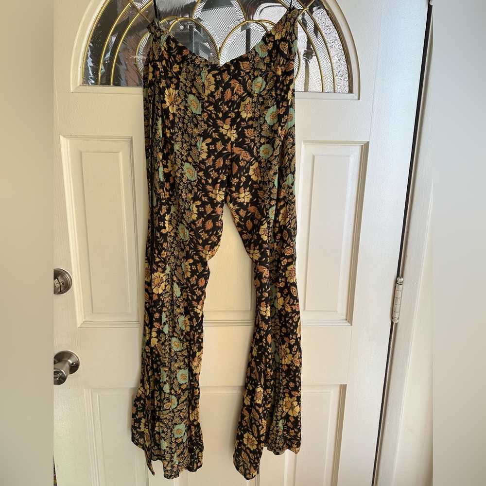 Free People Floral Wide-Leg Pants Size Small